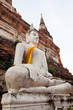 White buddha statue in Ayutthaya province White buddha statue in Ayutthaya province