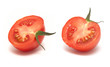Tomato slice isolated on white