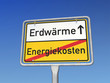 Schild Erdwärme Schild Erdwärme
