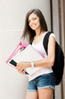 an attractive young student ready for class an attractive young student ready for class