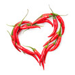 Фото: heart of chili pepper isolated on white heart of chili pepper isolated on white
