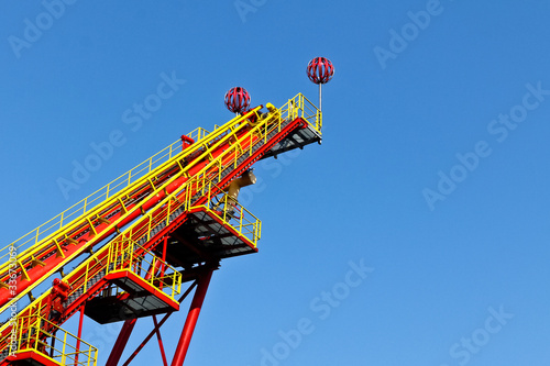 Photo: Starting ramp of a roller coaster Starting ramp of a roller coaster