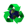 arrow recycling signs around the object