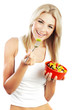Pretty girl eating fruits Pretty girl eating fruits
