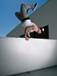 Photo: hand stand on a wall hand stand on a wall