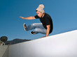 Photo: side view of parkour jump side view of parkour jump