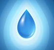 Liquid blue drop