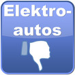 Button Elektroautos mit Daumen runter
