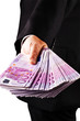 Foto: Manager mit vielen 500 Eurogeld Scheinen Manager mit vielen 500 Eurogeld Scheinen