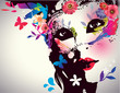 Pop – art: kobieta w kolorach neonów
