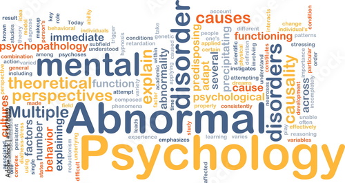 Illustration: Abnormal psychology background concept Abnormal psychology background concept