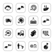 Vector: Logistics icons - BW series Logistics icons - BW series