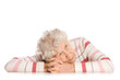 Portrait of old woman isolated