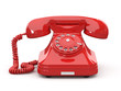 Old-fashioned phone on white isolated background