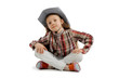 Little girl  wearing a cowboy hat