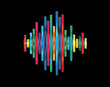 Colorful waveform