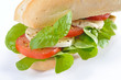 Sandwich mit Tomate-Mozzarella