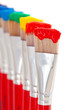 Pinceaux peintures multicolores Pinceaux peintures multicolores
