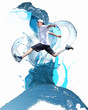 Street dancer in a white shirt Street dancer in a white shirt