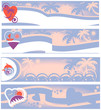 summer beach collection of travel banners summer beach collection of travel banners