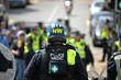 police and protestors clash at the EDL Demonstration in Halifax