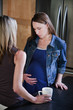 Lady Holding Pregnant Belly