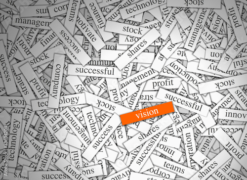 Illustration: Magnetic Word Labels - Vision Magnetic Word Labels - Vision