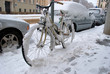 Fahrrad im Schnee - verwaist Fahrrad im Schnee - verwaist