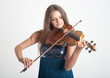 girl playing a violin