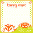 Decorated greeting card for indian Onam holiday