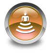Orange Glossy Pictogram "Amphitheater"