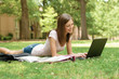 an attractive young student doing homework an attractive young student doing homework