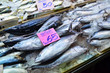 variety of fresh fish seafood in market