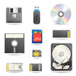 Digital data devices icon set