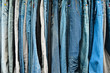 Variety color of jeans texture