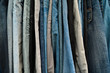 Variety color of jeans texture