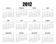 simple editable vector calendar 2012