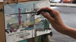Canvas, brush, drawing