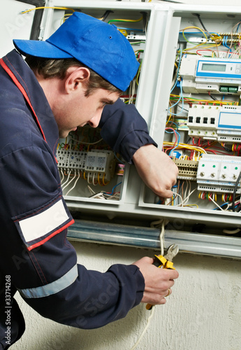 Photo: Electrician at work Electrician at work