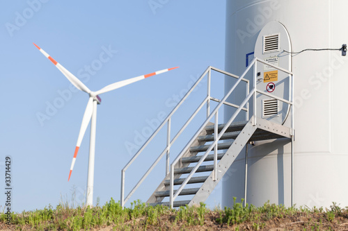 Foto: Zugangsbereich einer Windkraftanlage Zugangsbereich einer Windkraftanlage