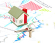 Housing market concept image with graph