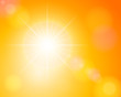 canvas print picture sunbeam and orange sky