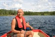 Man in motor boat