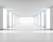 Empty white interior. Vector illustration.