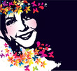 Vector floral girl