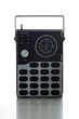 Vintage radio over white background.