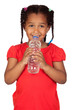 African little girl with water bottle