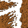 Mud splashes cartoon