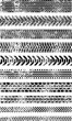 Vektor: Collection of Ten High Quality Grunge Tire tracks Collection of Ten High Quality Grunge Tire tracks