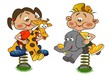 Illustration: Kinder auf dem Spielplatz Kinder auf dem Spielplatz